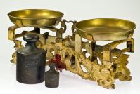 balance scale and weights