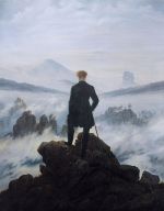 Caspar Wanderer above the sea of fog (mountains hiker)