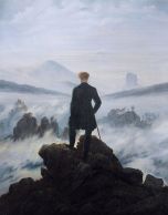 Caspar Wanderer above the sea of fog (mountains hiker)