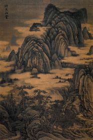 Chinese Painting Landscape Mountain Bridge