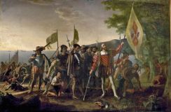 columbus lands in america