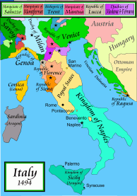 Italy map 1494