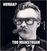 Nietzsche humanity too mainstream meme