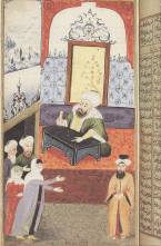 Ottoman Woman in Court lodging a complaint against her husband