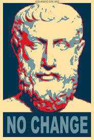Parmenides No Change Political Poster