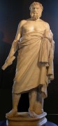pythagoras statue with toga