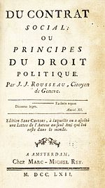 Rousseau Social Contract frontspage