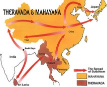 Spread of Theravada and Mahayana Buddhism