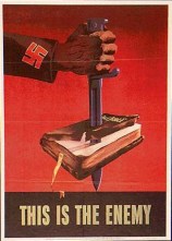 this is the enemy bible stabbing nazis
