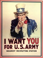 Uncle Sam I Want You Propaganda Poster