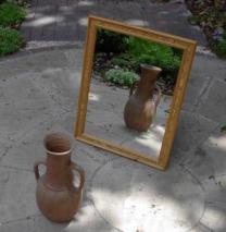 Vase Gazes into Mirror