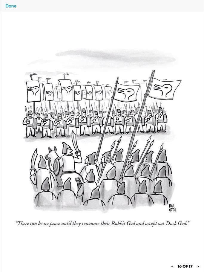 Duck Rabbit War (by Paul Noth)