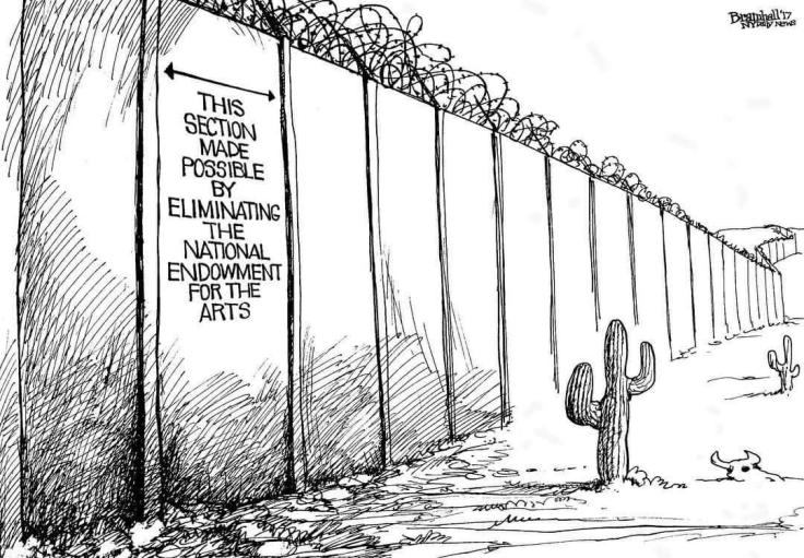 border wall arts funding