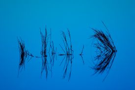 blue lake reflection