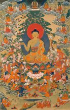 Buddha teaching followers