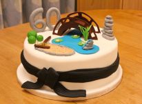 zen garden birthday cake